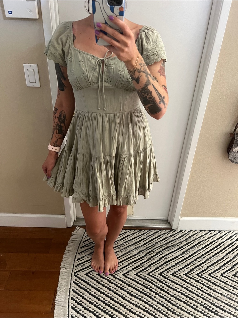 NWT AE flutter sleeve mini. 100% cotton
